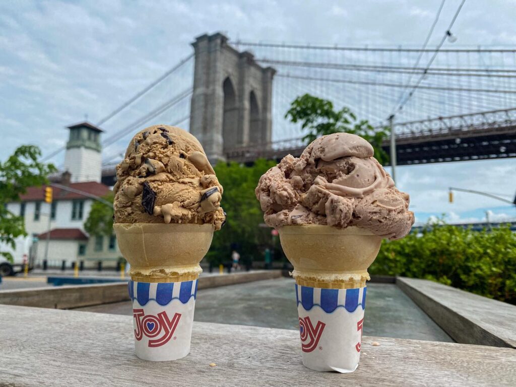 First stop on the Brooklyn Chocolate Tour is Brooklyn Ice Cream Factory for chocolate ice cream