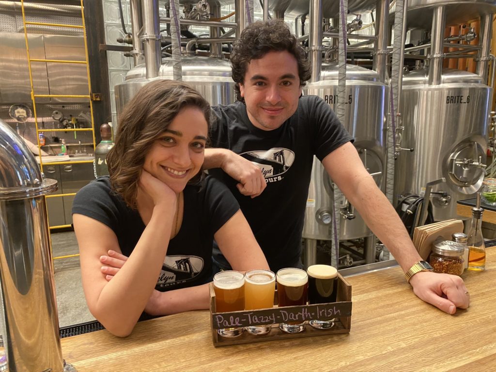 paula and marc from a slice of brooklyn at circa brewing