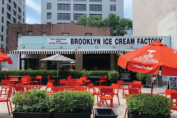 First stop on the tour: the Brooklyn ice Cream factory in DUMBO.